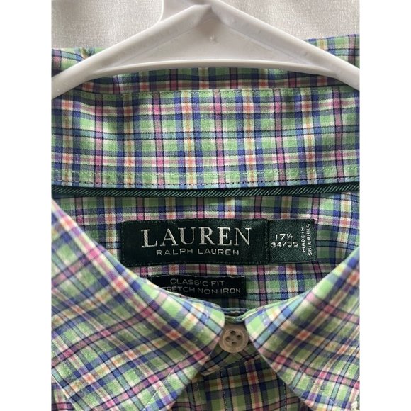 Ralph Lauren Shirt Mens 17 1/2 34/35 Long Sleeve Button Classic XL To XXL. A31 - Picture 4 of 4